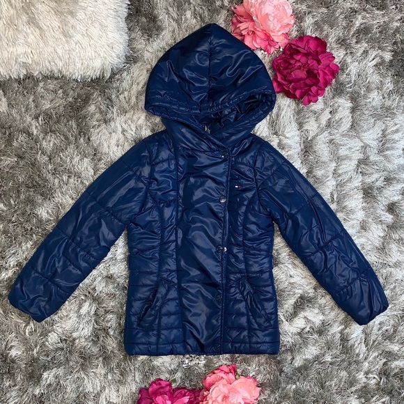 🌸HP❣️ Tommy Hilfiger Puffer Jacket Child M (8/10) - Picture 2 of 8